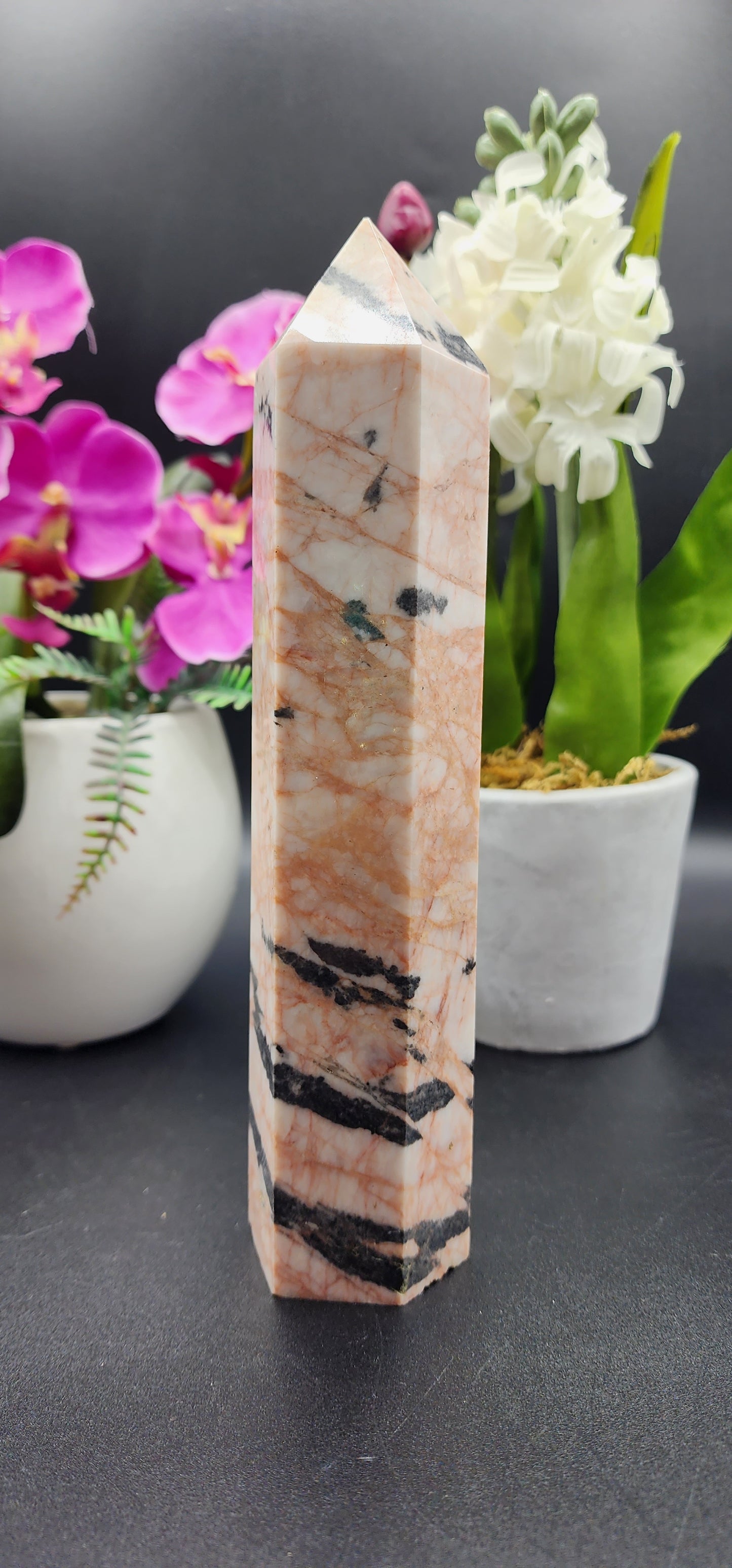 Pink Zebra Jasper Tower