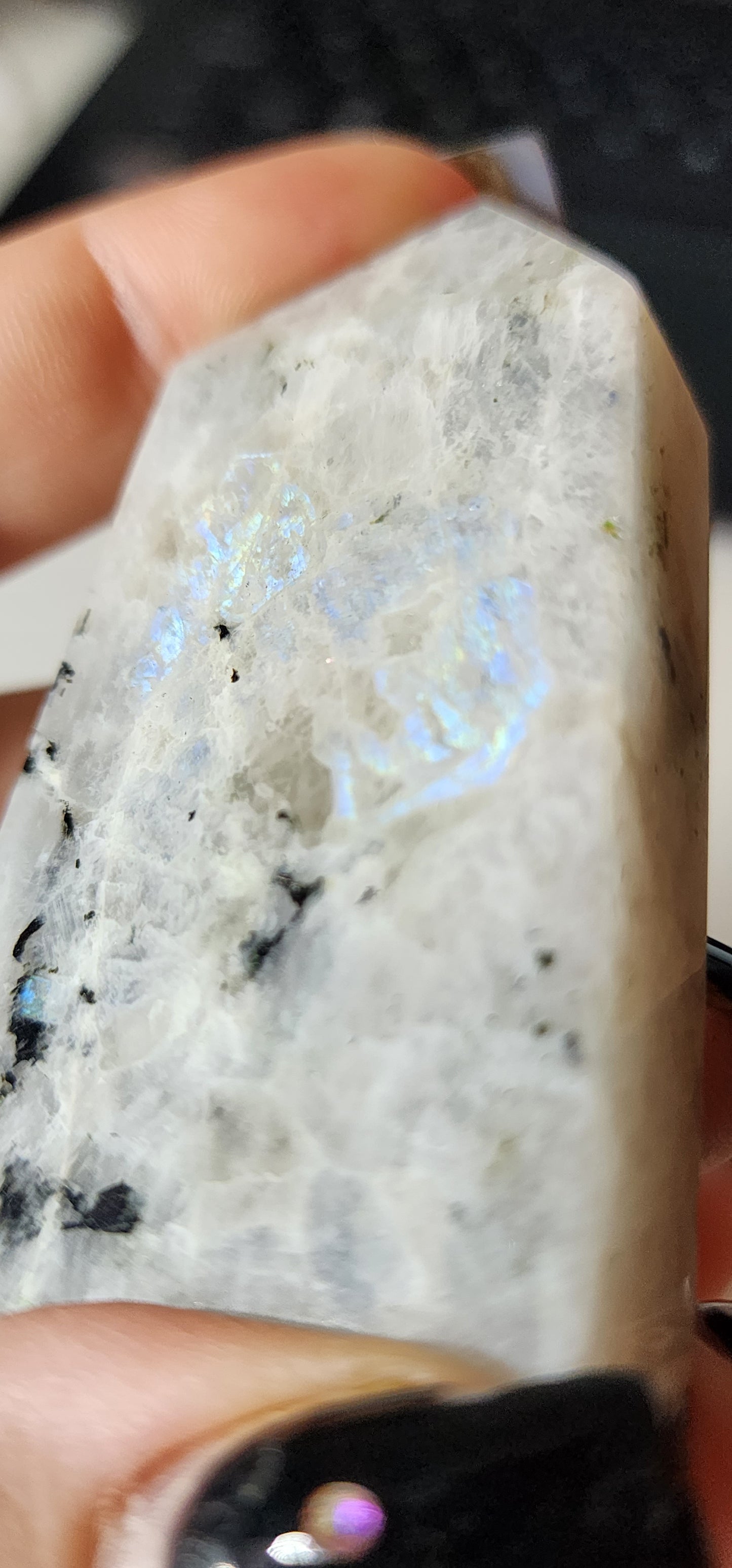 Rainbow Moonstone Point