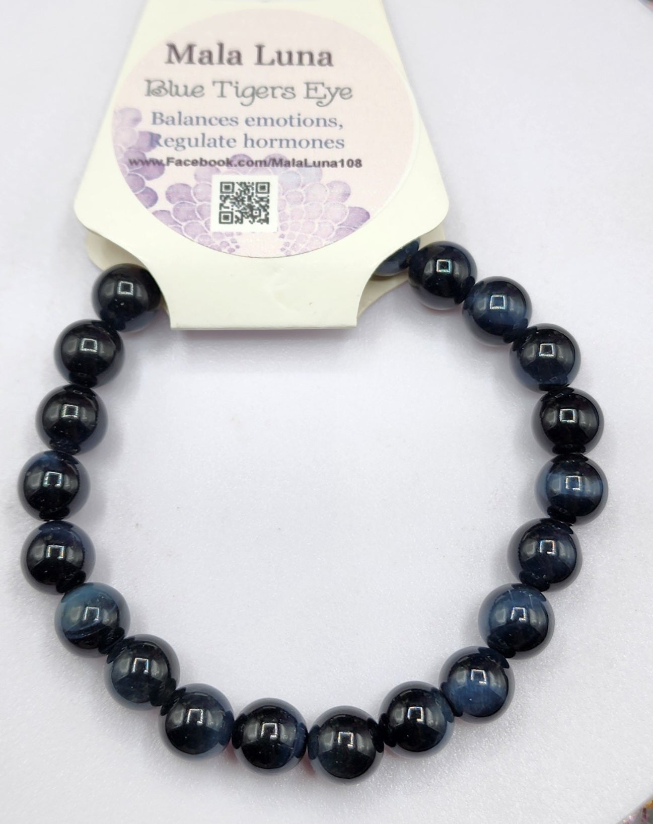 Blue Tigers Eye Bracelet 8mm