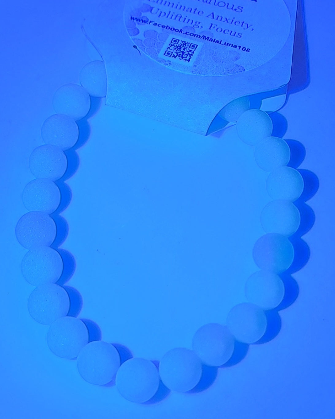 Blue Luminous Stone Bracelet 8mm