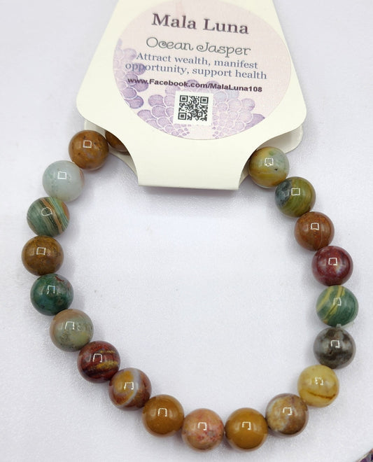 Ocean Jasper Bracelet 8mm