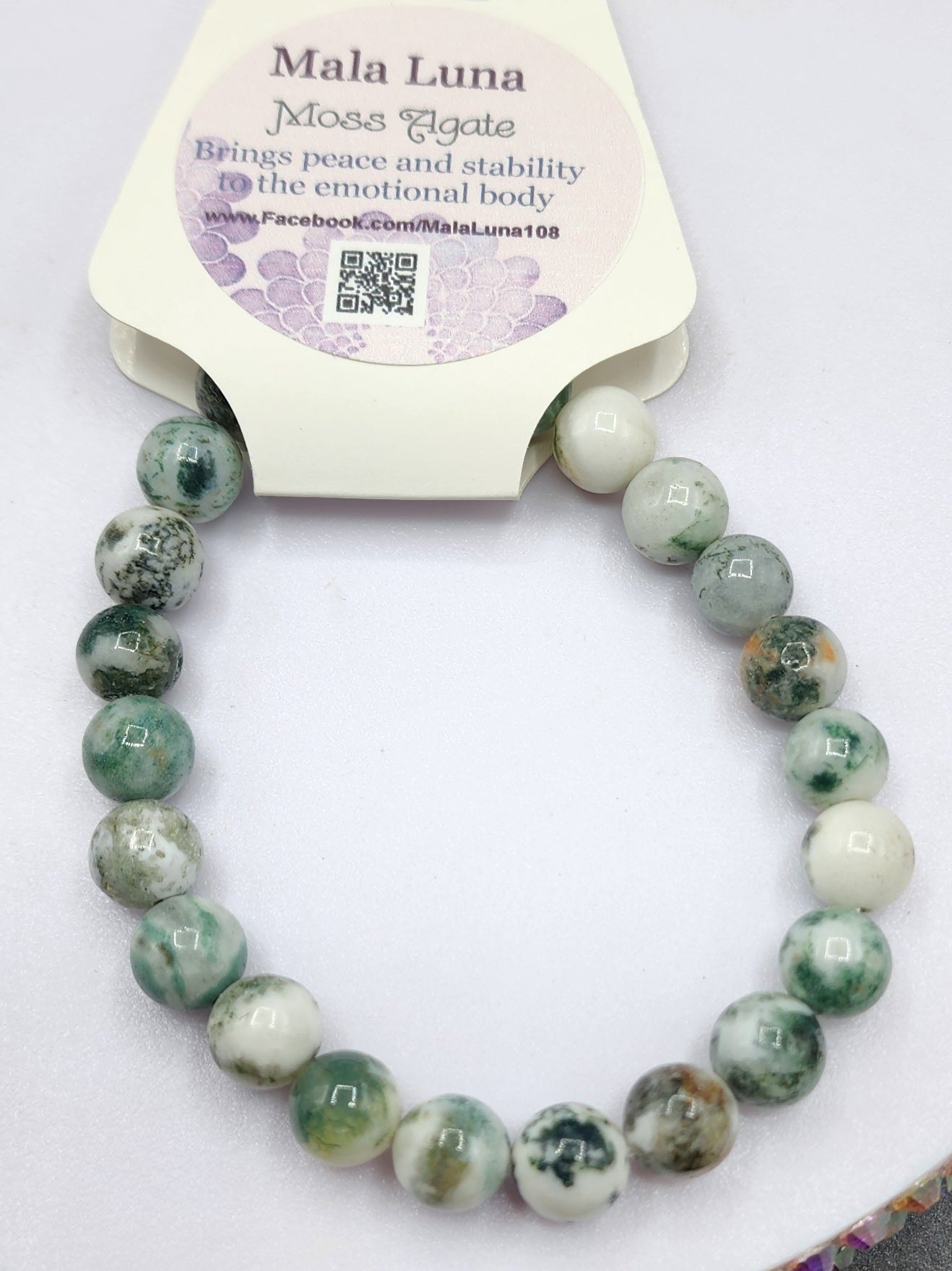 Moss Agate Bracelet 8mm