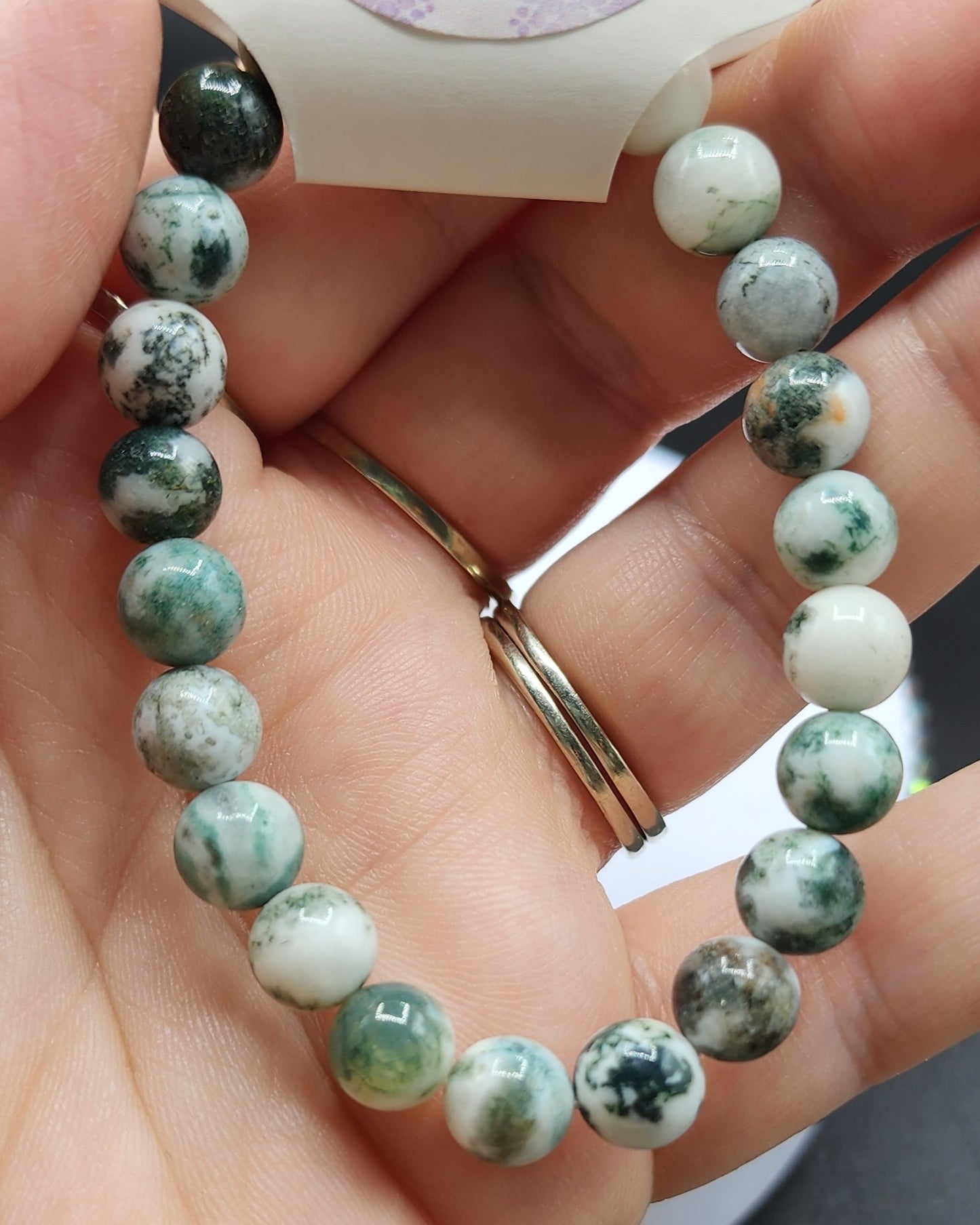 Moss Agate Bracelet 8mm