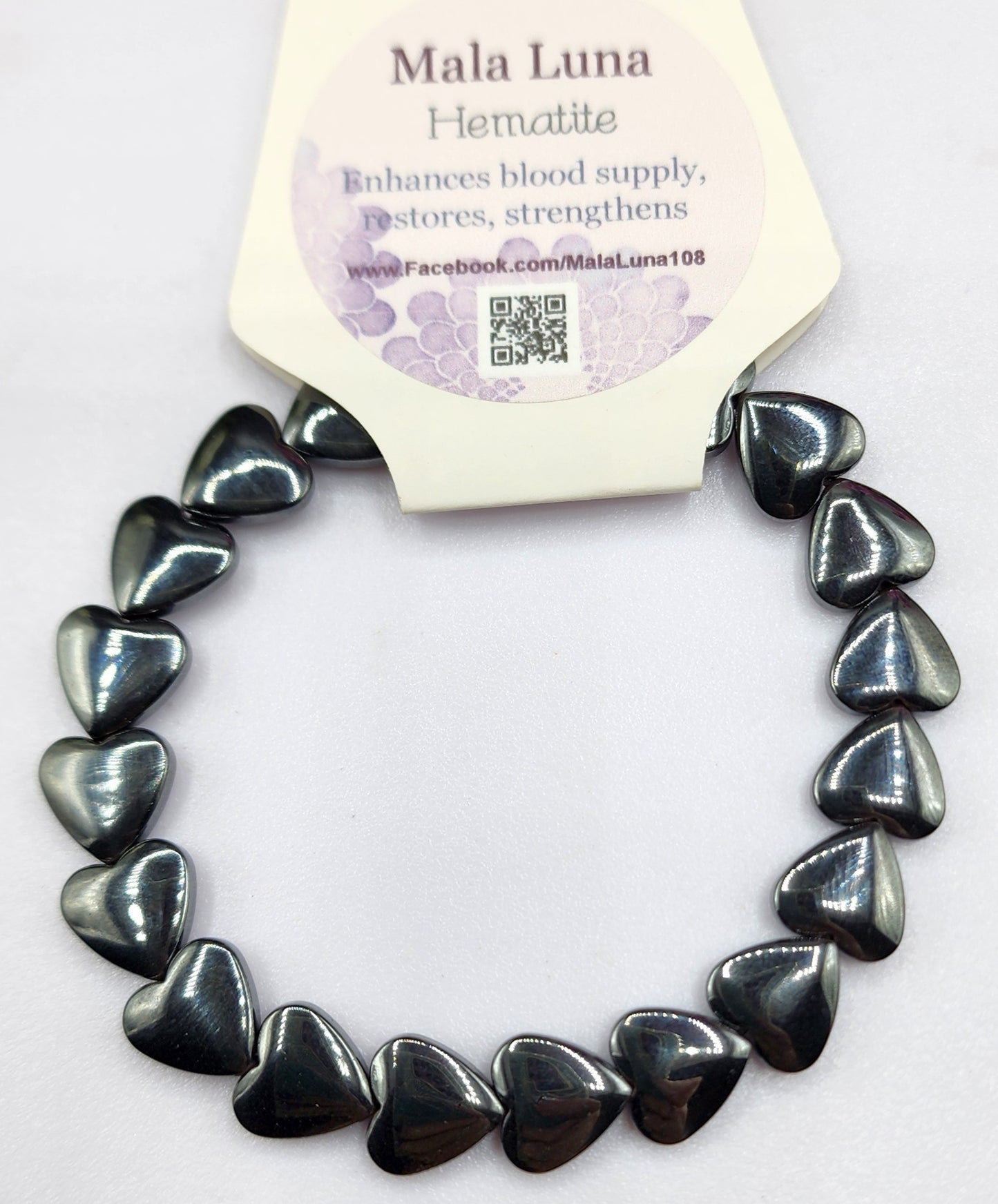 Hematite Heart Bracelet