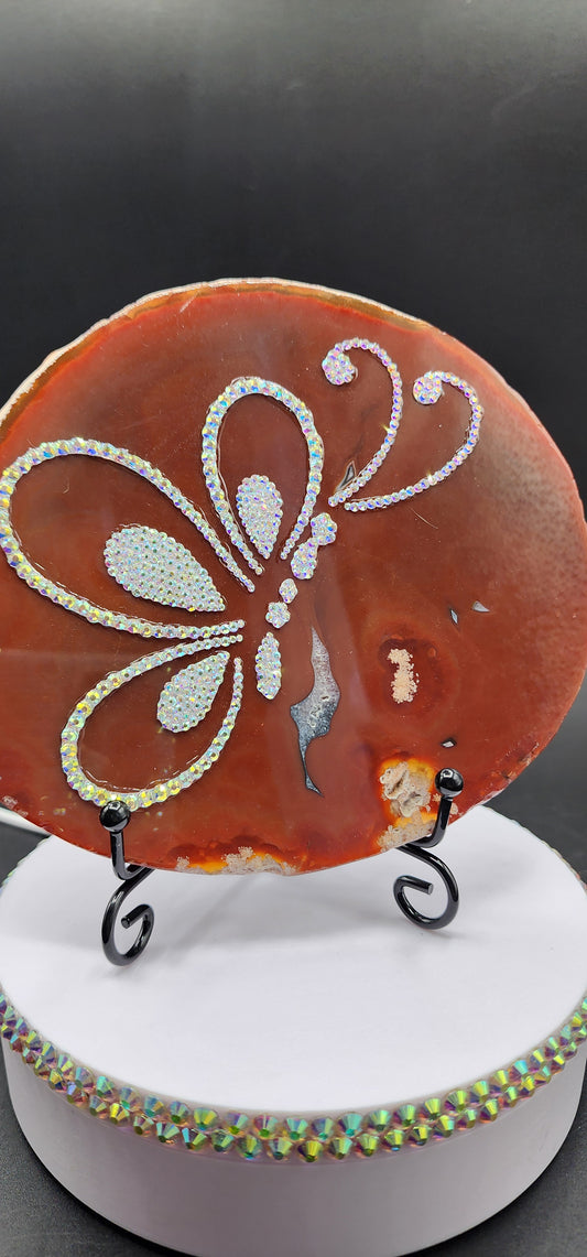 Celina Miller Art - Bling Butterfly Agate Slice