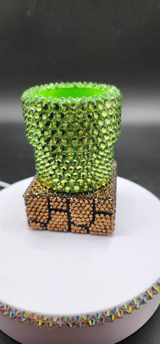 Celina Miller Art - Bling Super Mario Warp Pipe with Brick