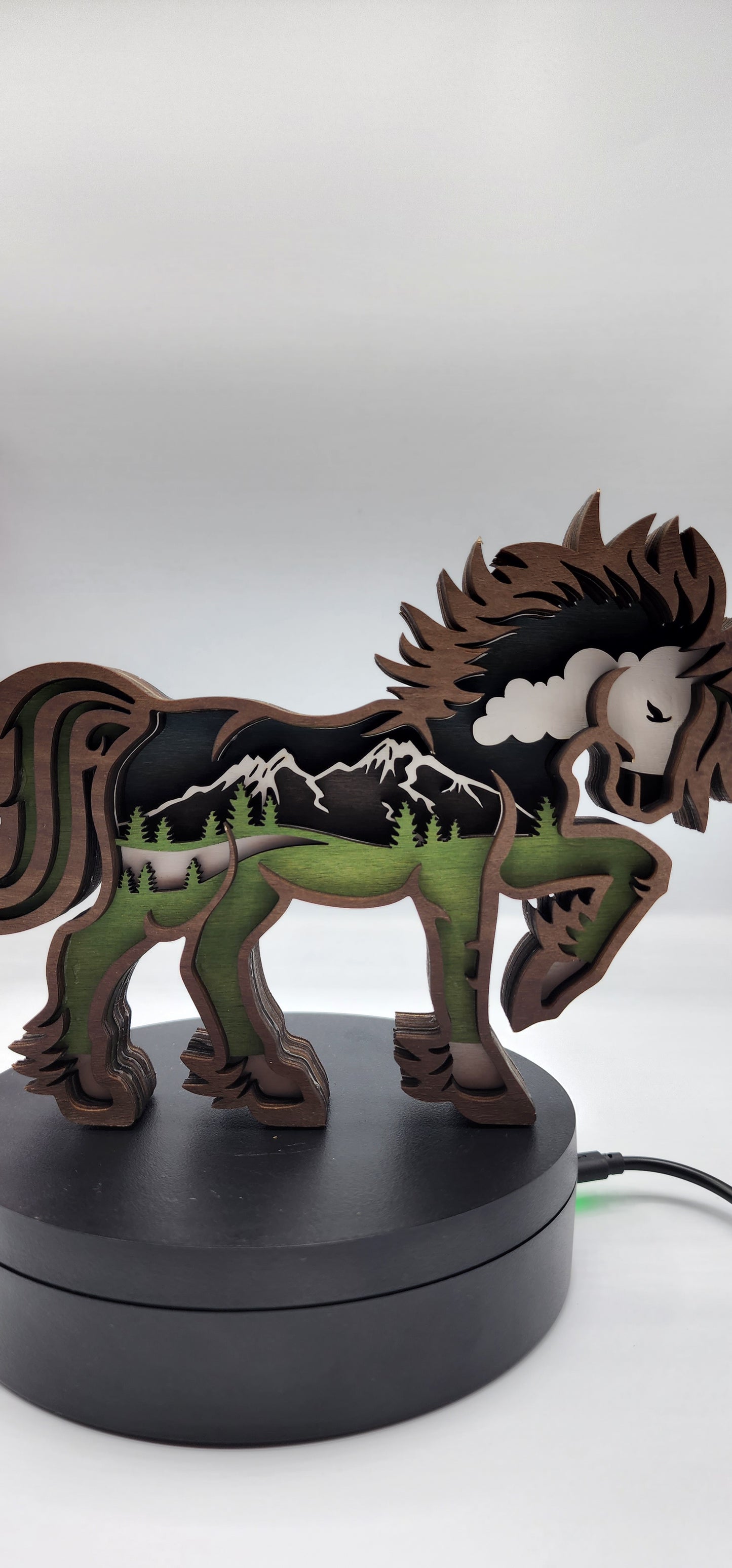 Wooden animal Scene - Horse