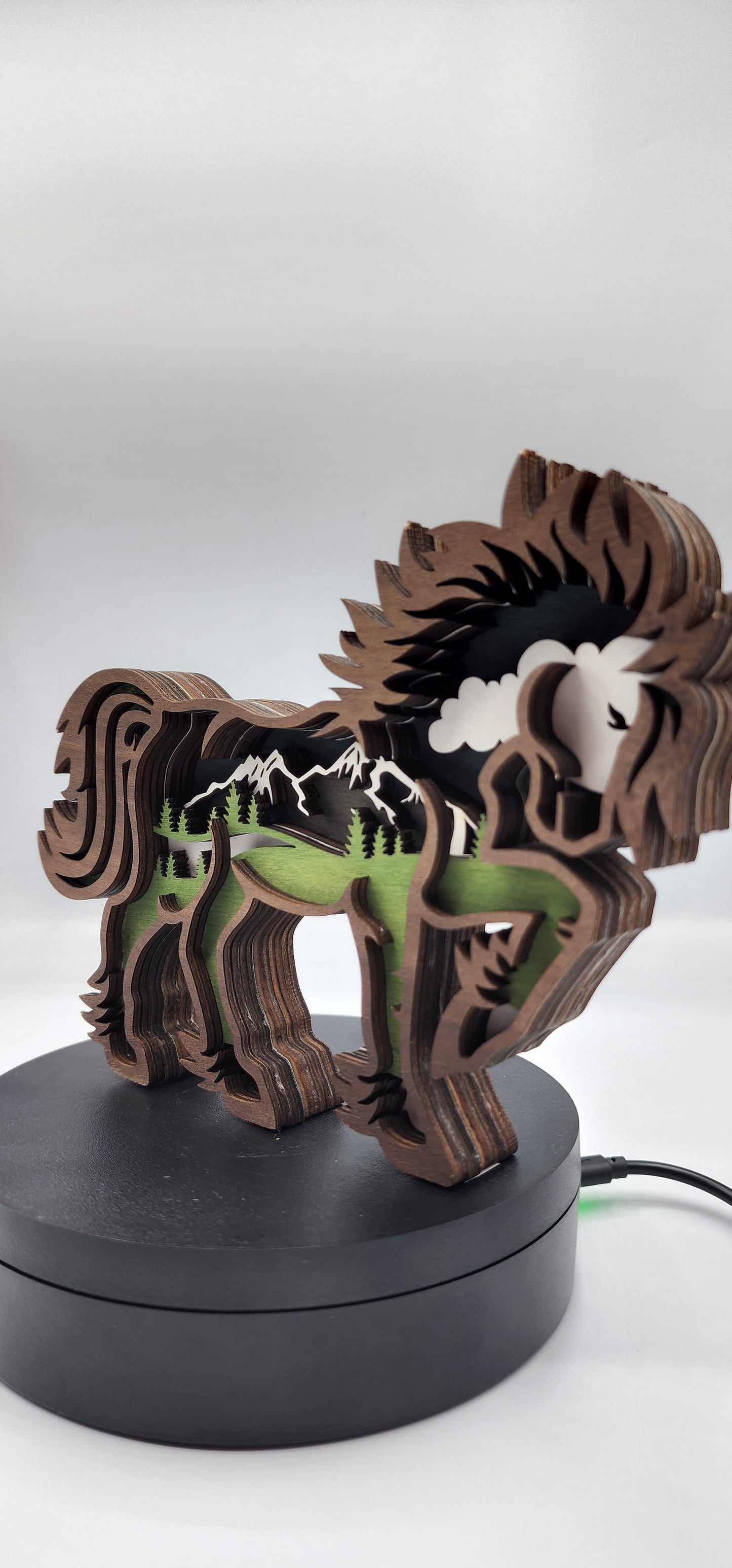 Wooden animal Scene - Horse