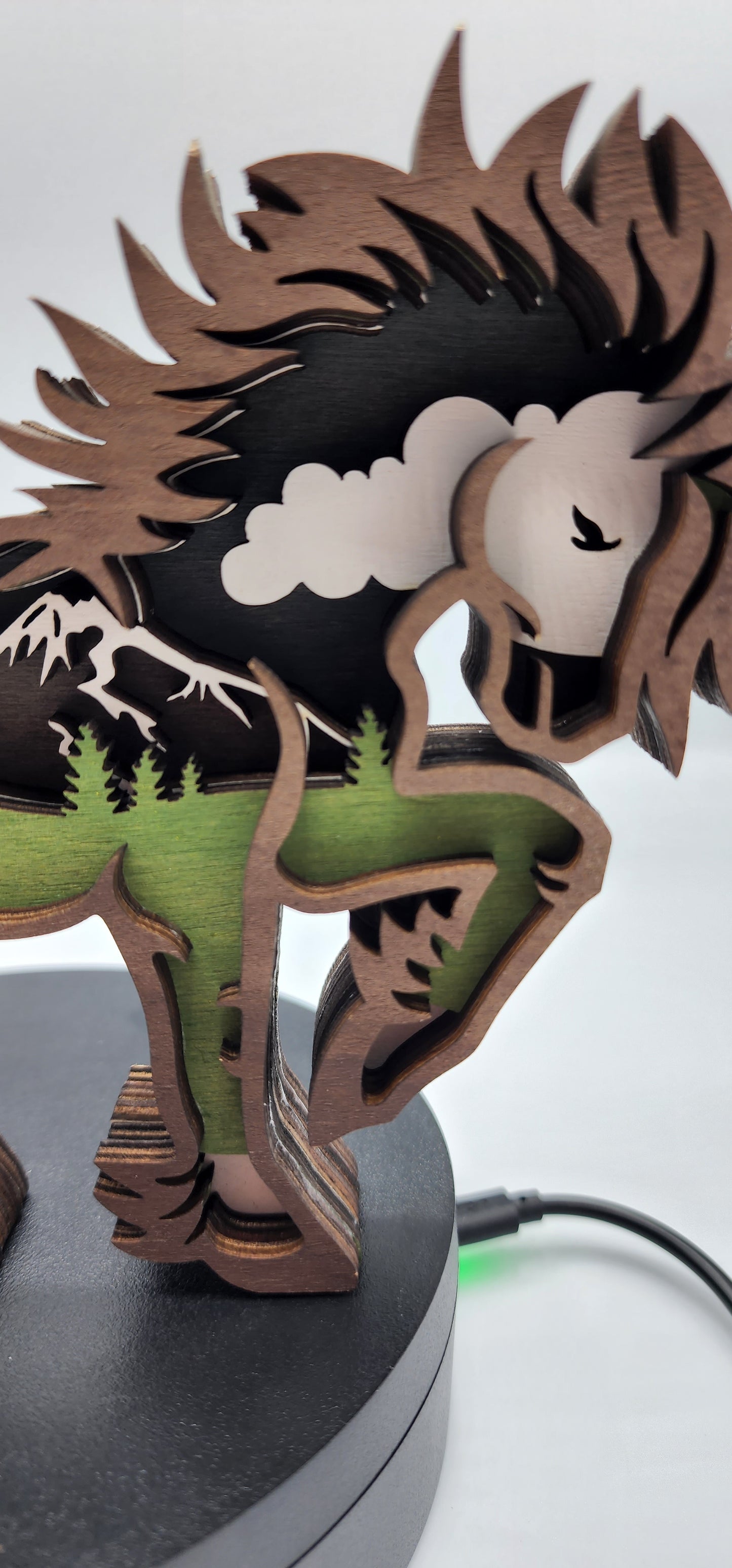 Wooden animal Scene - Horse